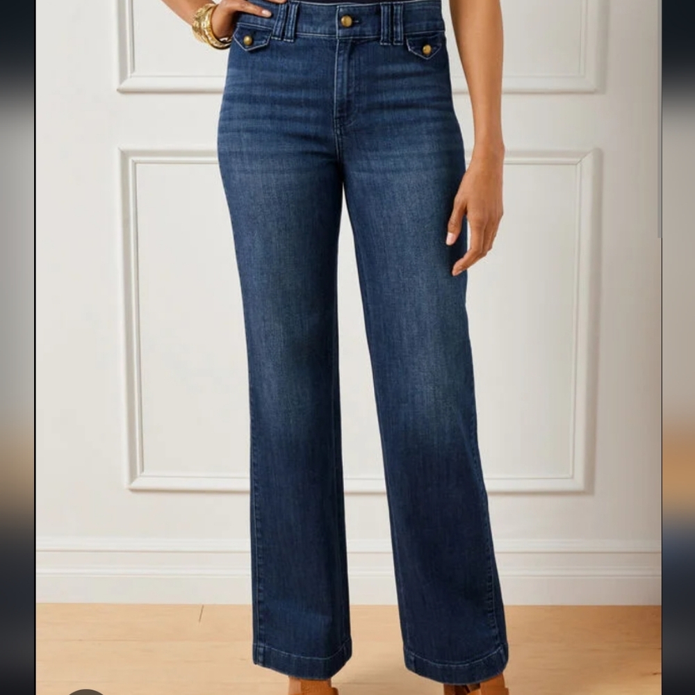 Talbots wide leg jean